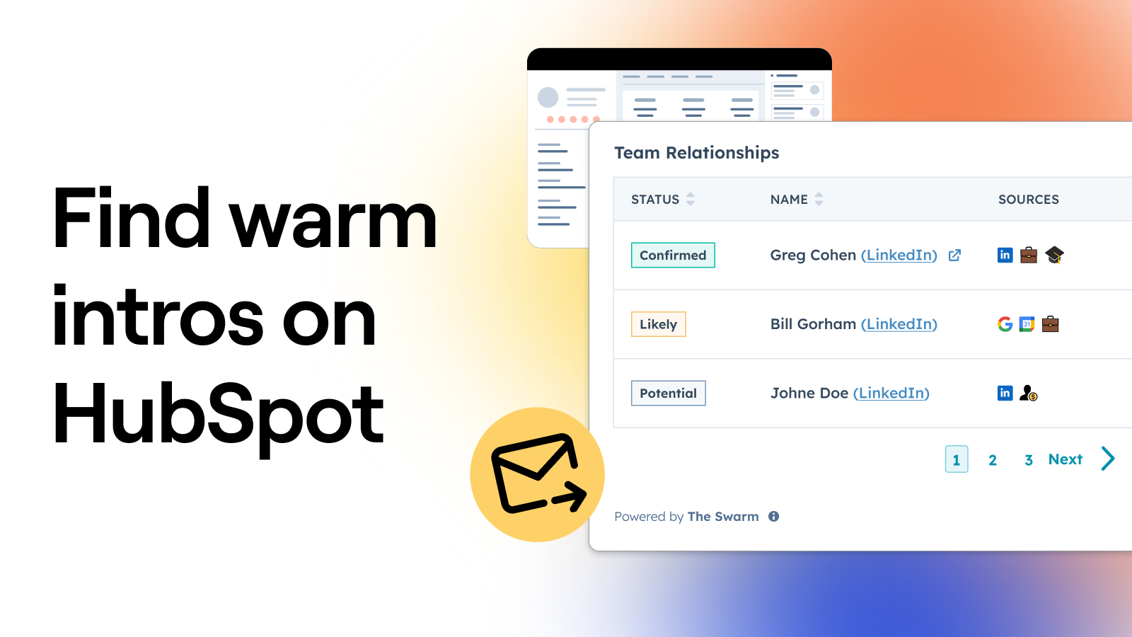 Find warm intros on HubSpot